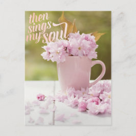 Cherry Blossom Stilllife Spring Text Briefkaart