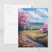 Cherry Blossom Stream Briefkaart (Voorkant / Achterkant)