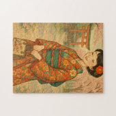 Cherry Blossom Stroll - Japans meisje in Kimono Legpuzzel (Horizontaal)