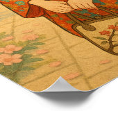 Cherry Blossom Stroll - Japans meisje in Kimono Poster (Hoek)