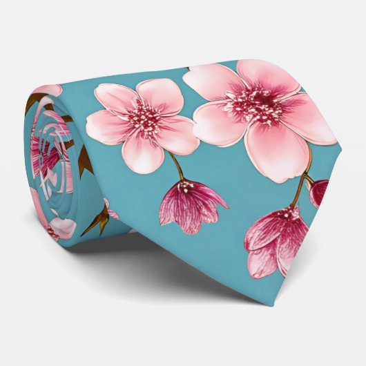 Cherry Blossom Stropdas (Opgerold)