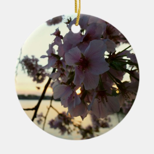 Cherry Blossom Sunset in Washington DC Keramisch Ornament (Voorkant)