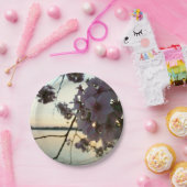 Cherry Blossom Sunset in Washington DC Papieren Bordje (Feest)