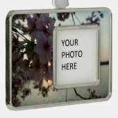 Cherry Blossom Sunset in Washington DC Verzilverd Omlijst Ornament (Rechts)