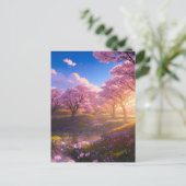 Cherry Blossom Swamp Briefkaart (Staand voorkant)