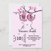 Cherry Blossom Sweet 16 Uitnodiging (Voorkant)