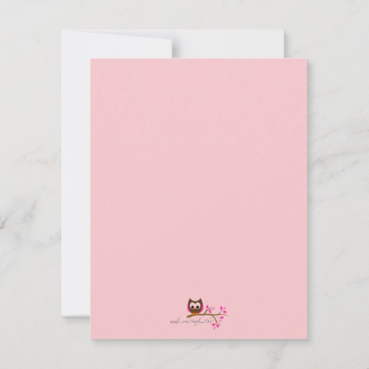 Cherry Blossom Sweet 16 Uitnodiging (Achterkant)