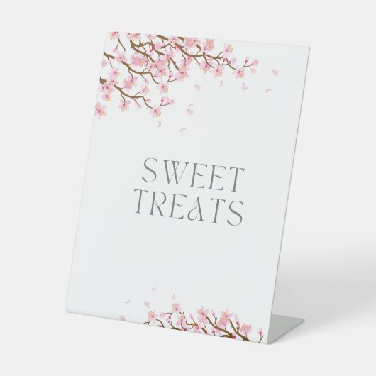 Cherry Blossom Sweet Treat Pedestal Sign Reclamebord Met Voetstuk (Voorkant)