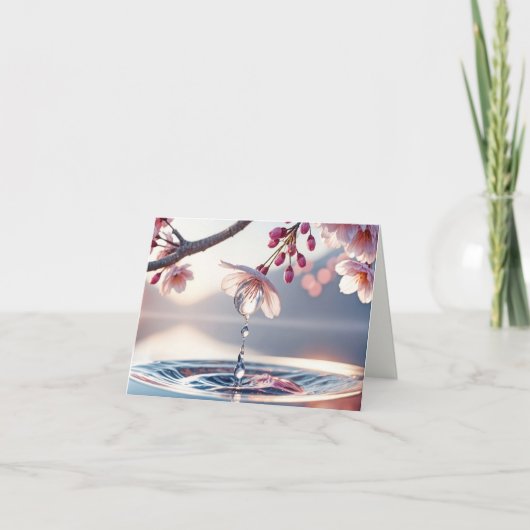 Cherry Blossom Sympathie Bedankt Kaart (Voorkant)