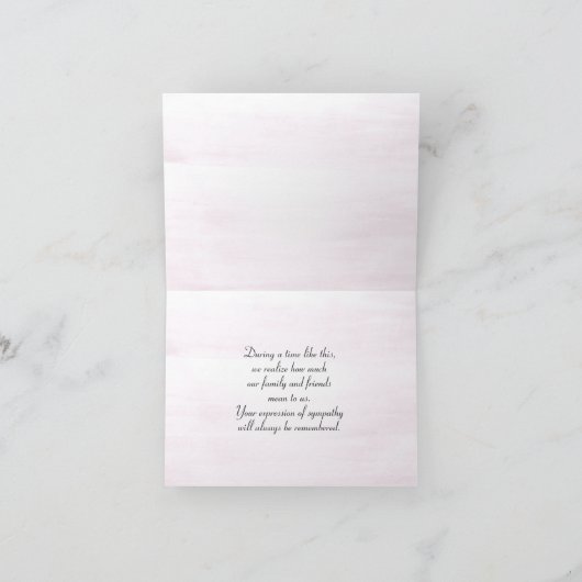 Cherry Blossom Sympathie Hartelijk dank Kaart (Binnen)