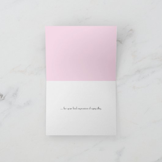 Cherry Blossom Sympathie Hartelijk dank Kaart (Binnen)