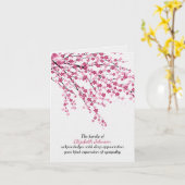 Cherry Blossom Sympathie Kaart (Gele Bloem)