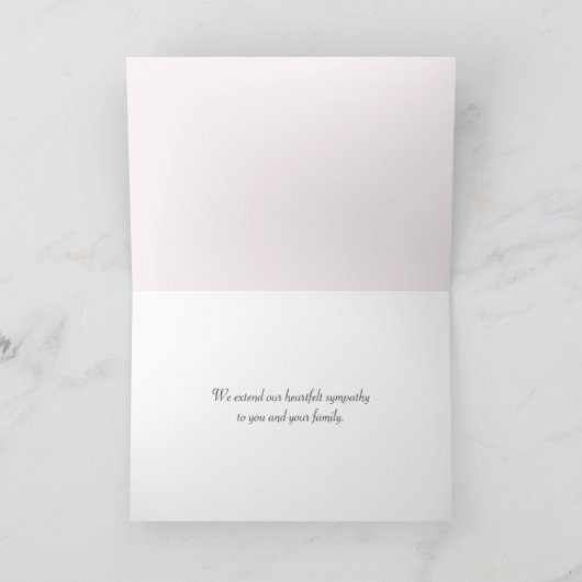 Cherry Blossom Sympathy Card Kaart (Binnen)