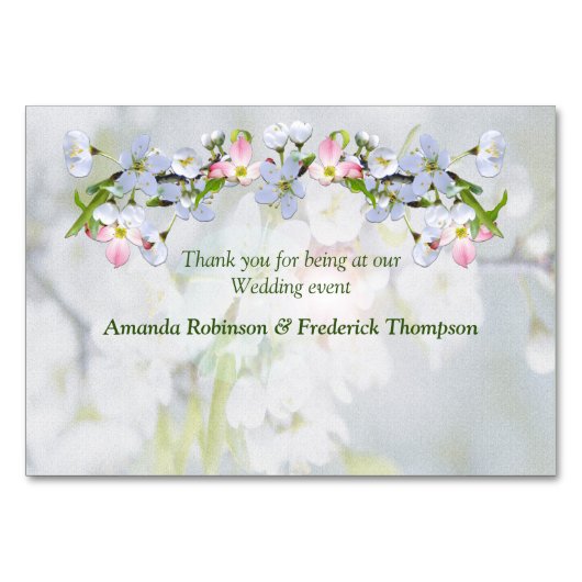 Cherry Blossom Table cards Kaart (Achterkant)