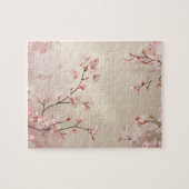 Cherry Blossom Tan Achtergrond Puzzel (Horizontaal)