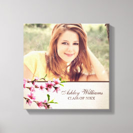 Cherry Blossom  Tan Senior Afstuderen Canvas Afdruk
