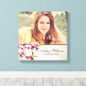 Cherry Blossom  Tan Senior Afstuderen Canvas Afdruk (Insitu (Houten vloer))
