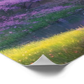 Cherry Blossom Tea House bij de rivier Poster (Hoek)