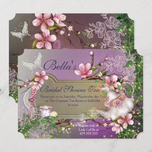 Cherry Blossom Tea Party Uitnodigingen