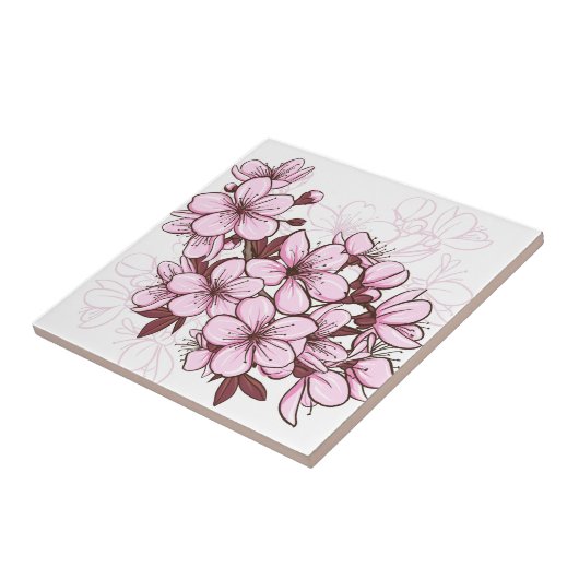 Cherry blossom tegeltje (Zijkant)