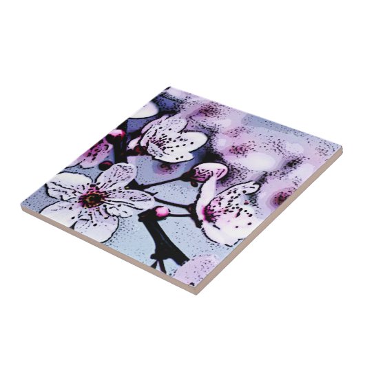 Cherry blossom tegeltje (Zijkant)