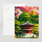 Cherry Blossom Temple Briefkaart (Voorkant / Achterkant)