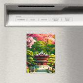 Cherry Blossom Temple Magneet (Insitu (Vaatwasser))