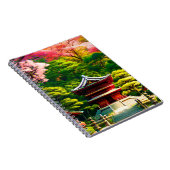 Cherry Blossom Temple Notitieboek (Rechterzijde)