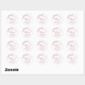 Cherry Blossom Thank You Wedding Welcome Ronde Sticker (Vel)