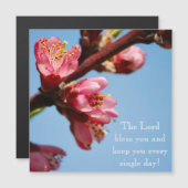 Cherry Blossom "The Lord Bless You" Magnetic Card (Voorkant / Achterkant)