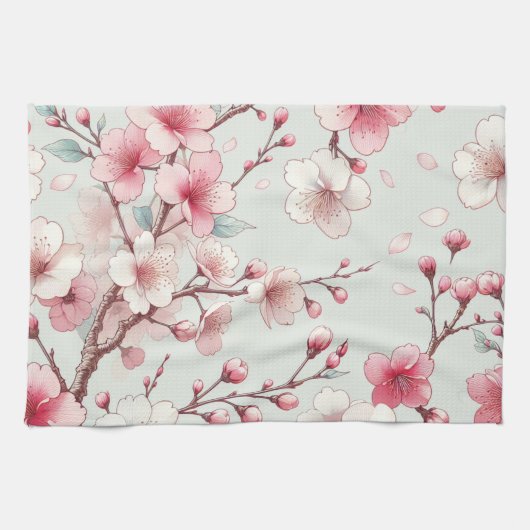 Cherry Blossom Theedoek (Horizontaal)