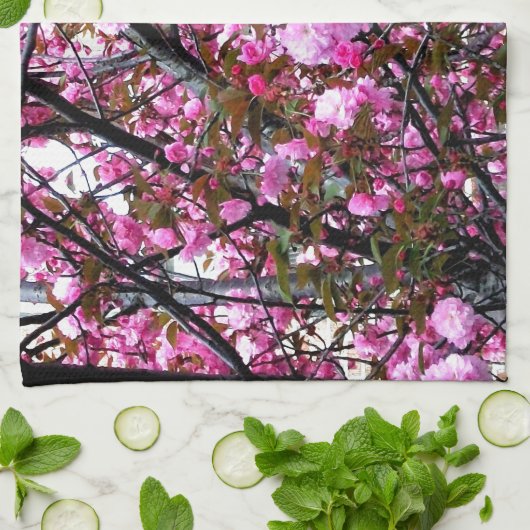 Cherry Blossom Theedoek (Gevouwen)