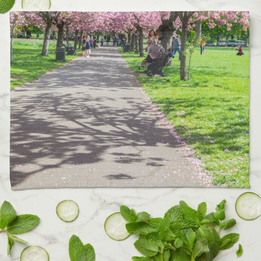 Cherry blossom theedoeken (Gevouwen)