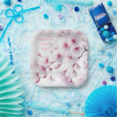 Cherry Blossom thema gepersonaliseerd Papieren Bordje (Feest)