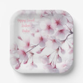 Cherry Blossom thema gepersonaliseerd Papieren Bordje (Voorkant)