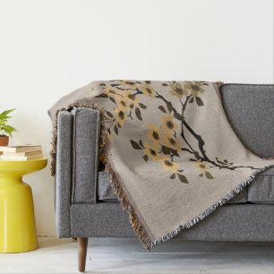 Cherry Blossom Throw Blanket Deken