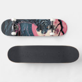 Cherry Blossom Tiger Japanse kunst Persoonlijk Skateboard (Horizontaal)