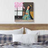 Cherry blossom time canvas afdruk (Insitu (Slaapkamer))