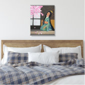 Cherry blossom time canvas afdruk (Insitu (Slaapkamer))