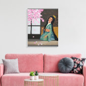 Cherry blossom time canvas afdruk (Insitu (Woonkamer))