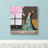 Cherry blossom time canvas afdruk (Insitu (Houten vloer))