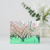Cherry Blossom Tokyo Park Japanse reis Briefkaart (Staand voorkant)