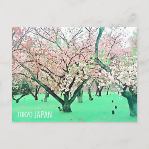Cherry Blossom Tokyo Park Japanse reis Briefkaart