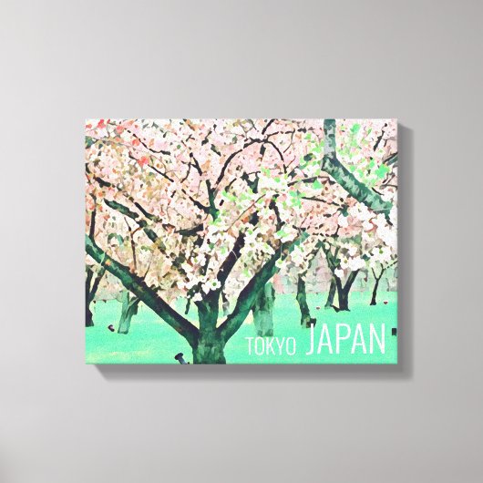 Cherry Blossom Tokyo reisprint Japan Canvas Afdruk (Voorkant)
