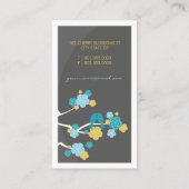 Cherry Blossom Tortelduifjes Sakura Flowers Branch Visitekaartje (Achterkant)