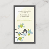 Cherry Blossom Tortelduifjes Sakura Flowers Branch Visitekaartje (Achterkant)