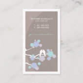 Cherry Blossom Tortelduifjes Sakura Flowers Branch Visitekaartje (Achterkant)