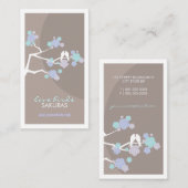 Cherry Blossom Tortelduifjes Sakura Flowers Branch Visitekaartje (Voorkant / Achterkant)