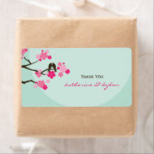 Cherry Blossom Tortelduifjes Weddenschap Etiket (Insitu)