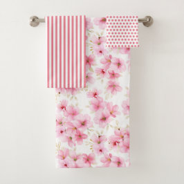 Cherry Blossom Towel Bad Handdoek